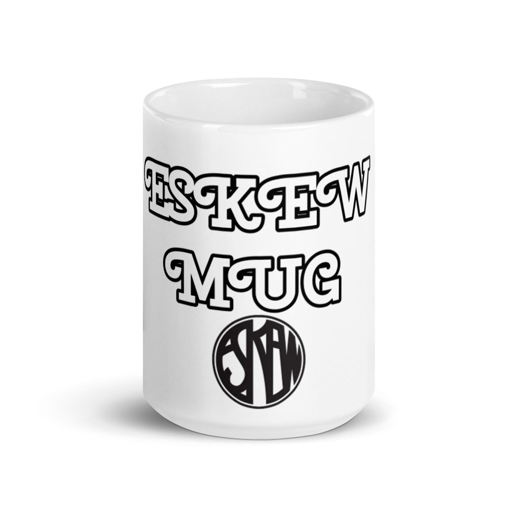 White glossy mug
