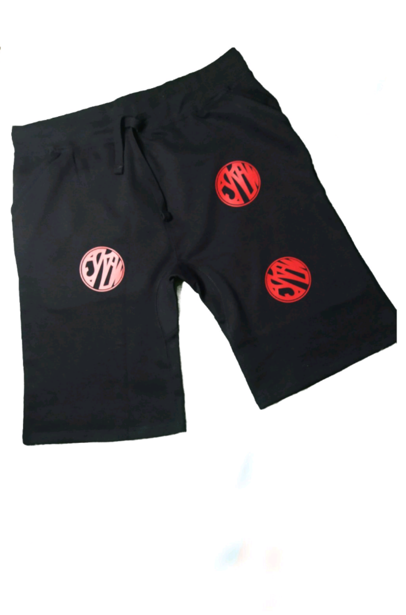 Eskew Circle Multi Logo Cotton Shorts